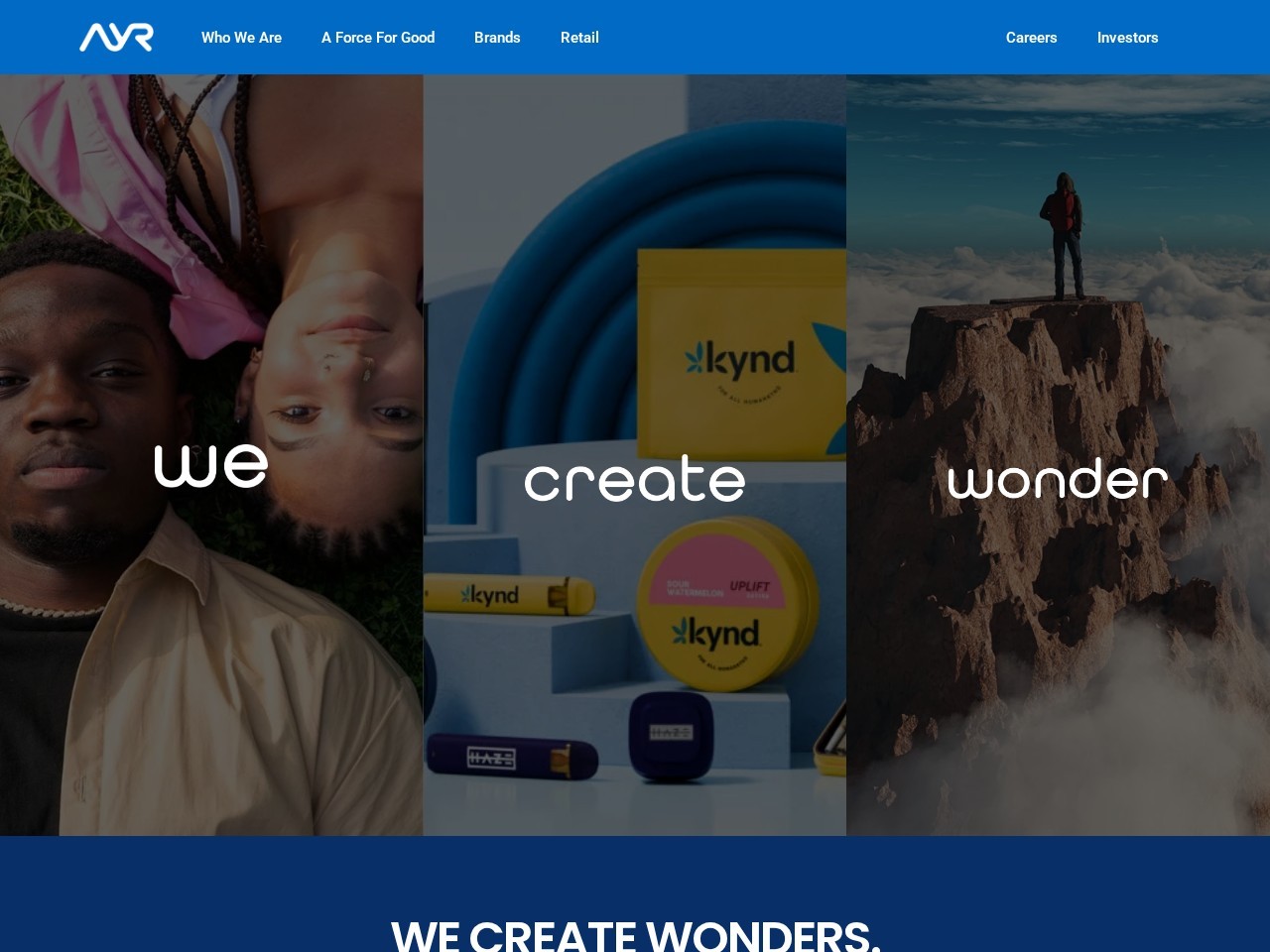 AYR Dispensaries website